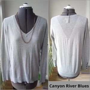 Canyon River Blues Grey V Neck Sweater